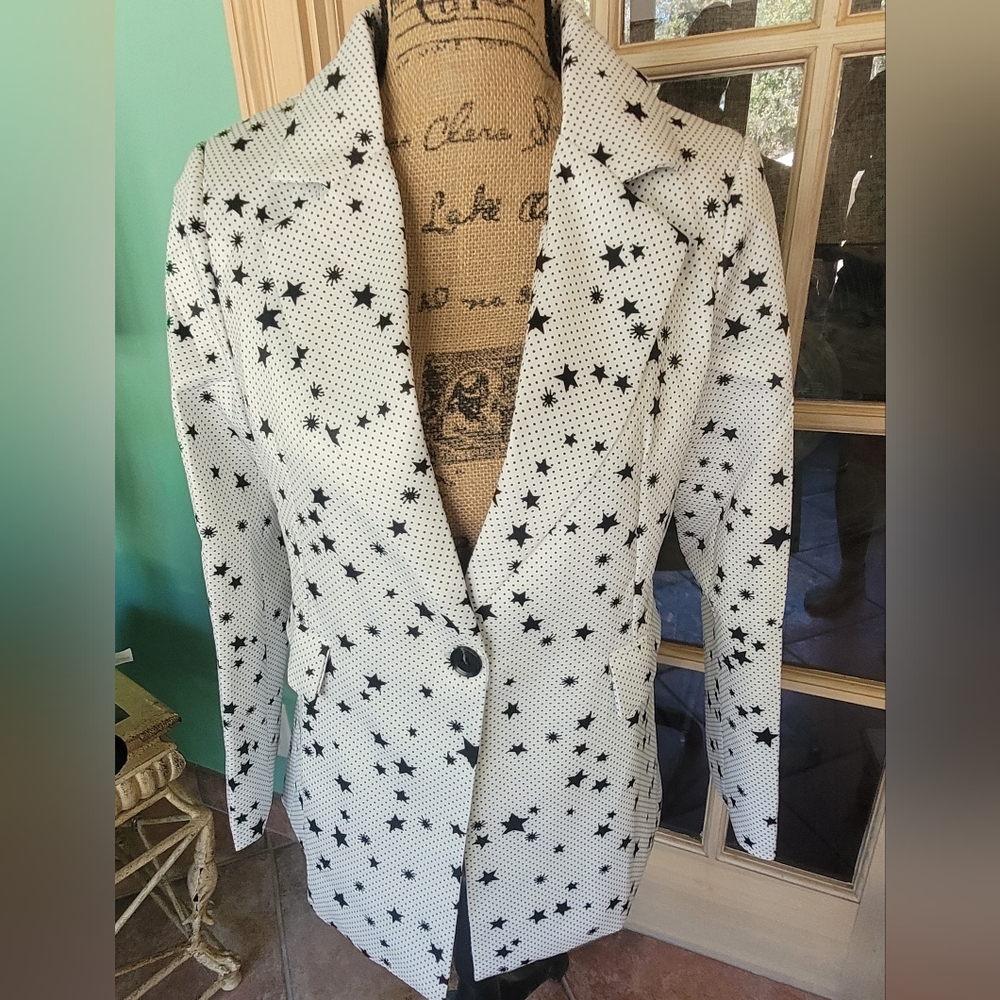 Women's Star Patterned Blazer NWT Size  Small